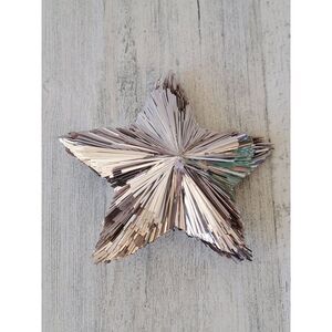 Pink star bottle brush shiny ornament Xmas decor